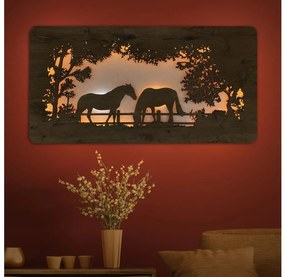 Li-Go 5012/B/4 - LED nástenná dekorácia LED/10W/5V 30000 mAh 120x60 cm dub