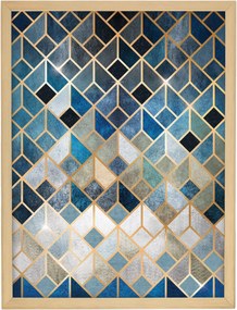 Obraz Geometric 30x40cm gold&amp;navy