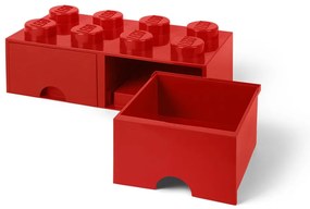 Červený úložný box s dvoma zásuvkami LEGO®