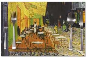Sablio Prestieranie Terasa kaviarne v noci - Vincent van Gogh: 40x30cm