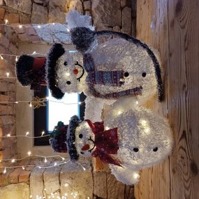 DECOLED LED světelný sněhulák, 50 cm, teple bílá