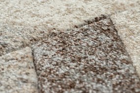 Koberec FEEL 5673/15055 HERRINGBONE béžový / hnedý / krémový