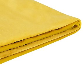 Zamatový poťah 180 x 200 cm žltý na posteľ FITOU Beliani