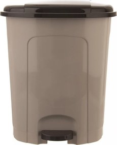 Hnedý nášľapný plastový odpadkový kôš 30 l – Orion