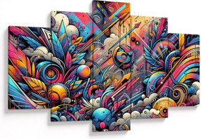 Obraz - Pestrofarebné graffiti (150x105 cm)