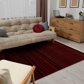 Dywany Łuszczów, Kusový koberec Orient 5132 vínový, 100x200, červená, kancelária
