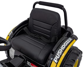 Batériový bager-traktor pre deti žltý + pohyblivé rameno lyžice + diaľkové ovládanie + pomalý štart + FM rádio + LED