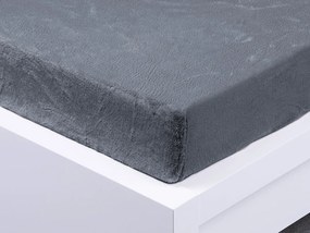 XPOSE® Mikroplyšová plachta Exclusive - tmavo sivá 180x200 cm