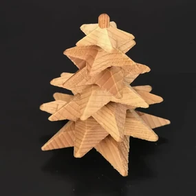 AMADEA Drevený 3D strom z masívu skladaný 9 cm