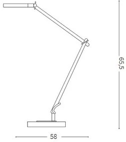 IDEAL LUX LED stolná lampa FUTURA, čierna