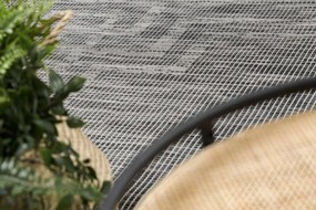 Koberec šnúrkový SIZAL PATIO ploské tkanie 3071 Grécky ramka - čierny