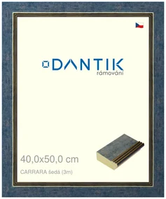 DANTIK rám na obraz 40x50 | Vyřazeno | CARRARA šedá (Plexi Čiré)
