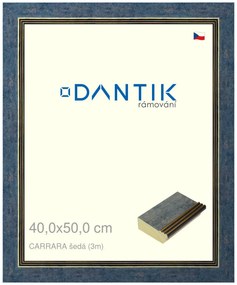 DANTIK rám na obraz 40x50 | Vyřazeno | CARRARA šedá (Plexi Čiré)