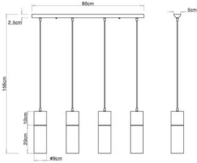 Globo 21000-4HB - Luster na lanku ANNIKA 4xE27/25W/230V čierna