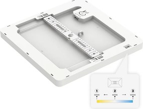 Stropné LED svietidlo Evora Square, 1x LED 24w, 3000-6000k, 3CCT, w