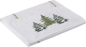 Vianočný behúň na stôl EVERGREEN CHARM 40x140 cm, biely