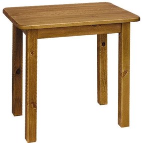 Stôl, rovné nohy, šírka 60cm - ST02: Biela 60x120cm oblé hrany