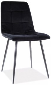 Stolička Mila Velvet Čierna