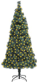 Umelý vianočný stromček s LED a podstavcom zelený 240 cm PET 3077777
