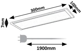 Rabalux 78021 - LED Podlinkové svietidlo so senzorom TARELO LED/6W/230V