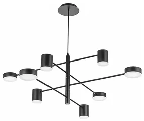 Toolight Toolight, LED stropné svietidlo s 8 ramenami 75x124 cm APP598-8C, čierna, OSW-08566