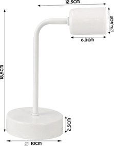 BERGE Nástenné svietidlo LED LOFT E27 BIELA