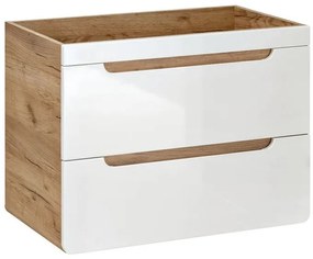 Zostava kúpeľňového nábytku BÁRA 60 cm s nástenným zrkadlom vr. zápustného keramického umývadla