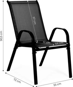 Čierna stolička na terasu alebo balkón