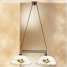 Kolarz 731.82.111 - Závesný luster NONNA na lane 2xE27/75W/230V vínový