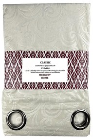 Záves Classic na priechodkách 135x180 ecru Merkury Home