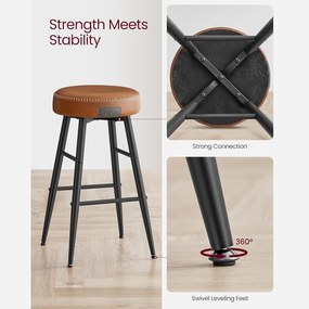 Kolekcia EKHO Súprava 2 ks barových stoličiek, karamelovo hnedá farba