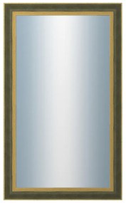 DANTIK - Zrkadlo v rámu, rozmer s rámom 60x100 cm z lišty ZVRATNÁ zelenozlatá plast (3070)