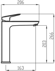 Novaservis - Umývadlová batéria METALIA 26,6 cm lesklý chróm