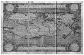 Obraz na plátne - Starožitná mapa sveta 1102QB (105x70 cm)