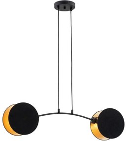 Luster na lanku MOTIF 2xE27/15W/230V čierna