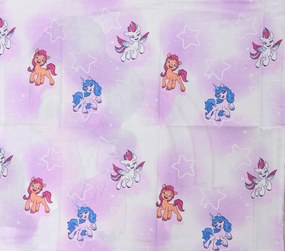 Detské bavlnené obliečky MY LITTLE PONY STARS biele Rozmer obliečky: 60 x 70 cm | 140 x 200 cm