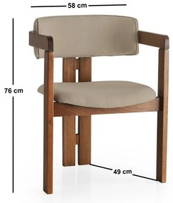 Jedálenská stolička CO Mink and Walnut