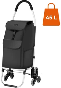 Jurhan Nákupná taška Shopper, na kolieskach do schodov 45L, 101x45x39, čierna