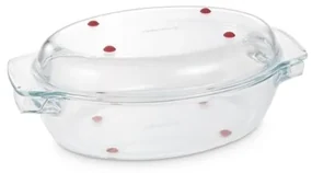 Tescoma Oválny pekáč s poklopom GrandCHEF 35 x 21 cm, sklenený