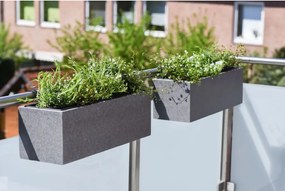 Balkónový hrantík BENNO, vláknocement, šírka 62 cm, sivý