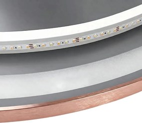 Rea MMJ, okrúhle LED zrkadlo 100 cm, medená matná, HOM-05498