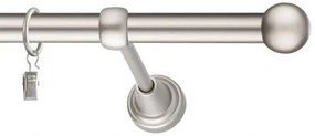 Dekorstudio Chrómová matná jednoradová garniža GUĽA 19mm Dĺžka: 120cm, Typ uchytenia: Držiak modern, Typ príslušenstva: Bez príslušenstva