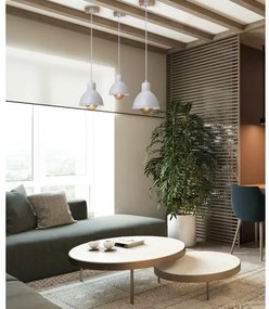 Luster na lanku 1xE27/40W/230V biela