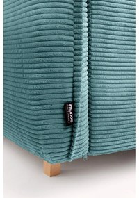 Tyrkysovomodrá menčestrová rozkladacia rohová pohovka (pravý roh/do tvaru "U") Tori – Bonami Selection