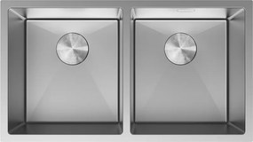 Mexen Binox, 2-komorový nerezový drez 800 x 450 mm, brúsená oceľ, 6421802000-01