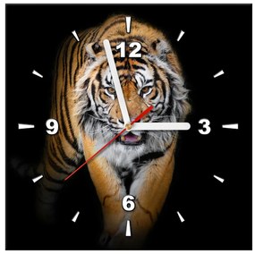 Gario Obraz s hodinami Silný tiger Rozmery: 60 x 40 cm