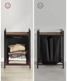 Kôš na bielizeň REX hnedá/čierna