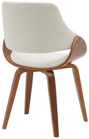 Jedálenská stolička Vangale - látka - Orech / Krémová