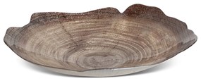 DEKORAČNÝ SKLENENÝ TANIER PARI (03) 40X39X7 CM HNEDÁ