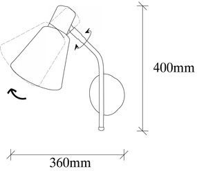 Nástenná lampa Sivani I čierna